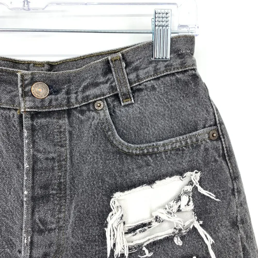 Levis 501 Cut Off Denim Shorts Womens Apx Sz 27